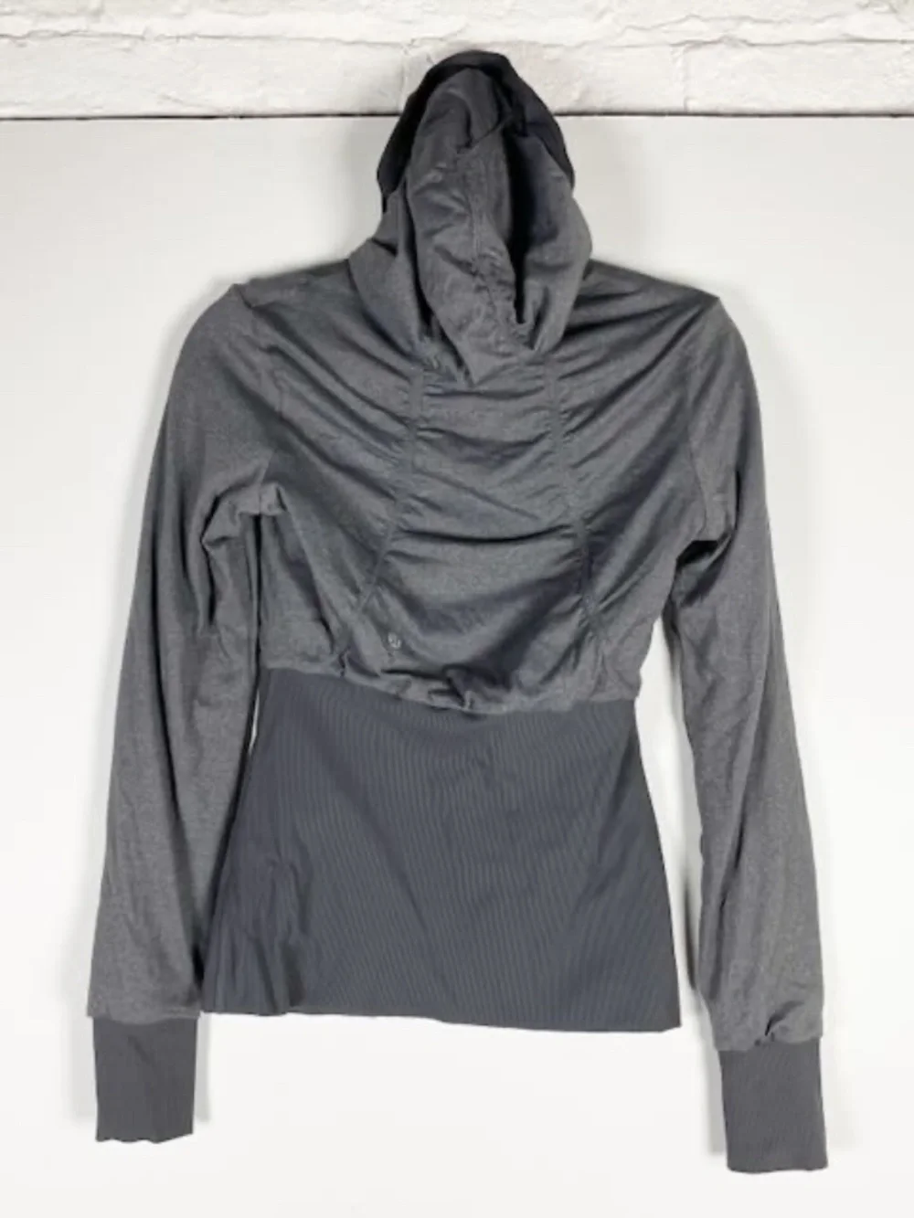 Lululemon Women's Dance Studio Full Zip Reversible Hooded Jacket Blurred Gray M
